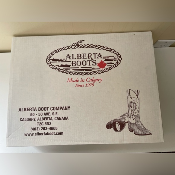 NWT Alberta Boot Brown & Tan Exotic Leather Cowboy Western Boots Women Size 10 - Picture 8 of 8